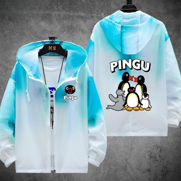 企鵝家族Pingu 輕薄透氣漸變防曬衣外套