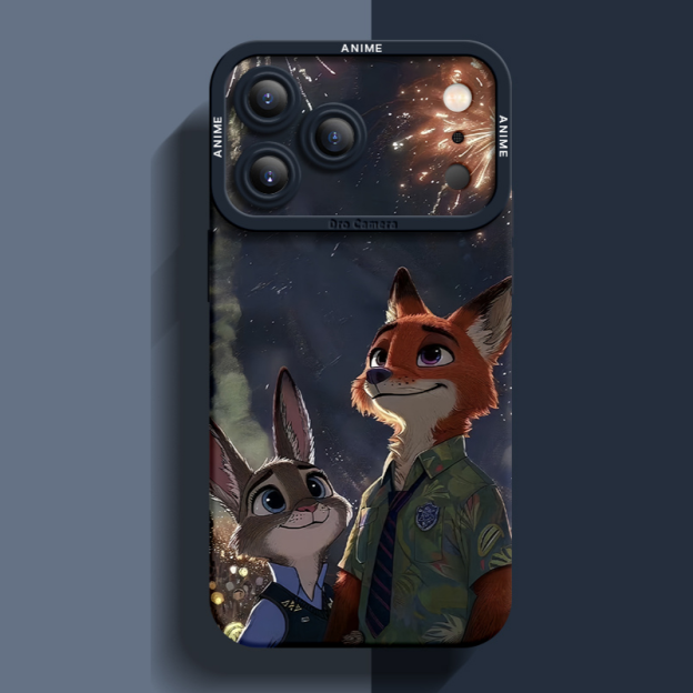 動物方城市液態矽膠全包防摔軟殼