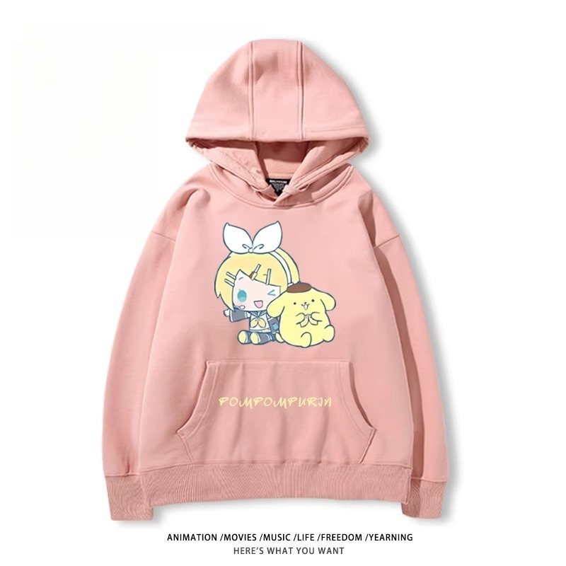 初音未來X三麗鷗新款 親子情侶男女款連帽衛衣