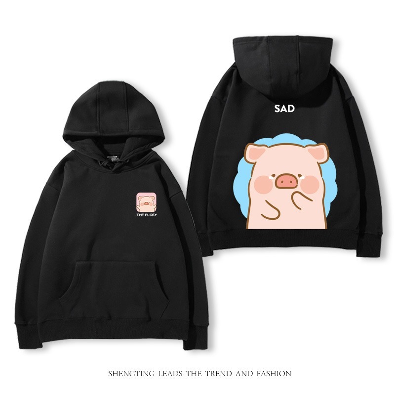 罐頭豬LULU 2025秋冬新款 親子情侶裝連帽衛衣