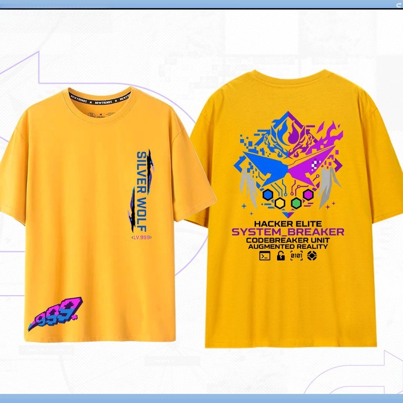 星穹鐵道銀狼 印花短袖T恤