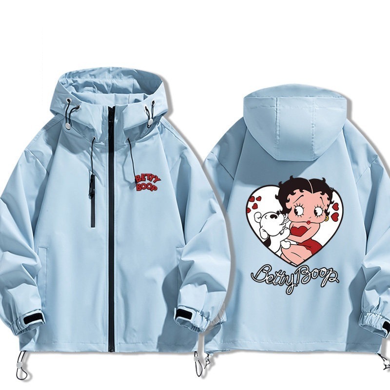 Betty Boop貝蒂娃娃周邊 男女同款秋冬衝鋒衣