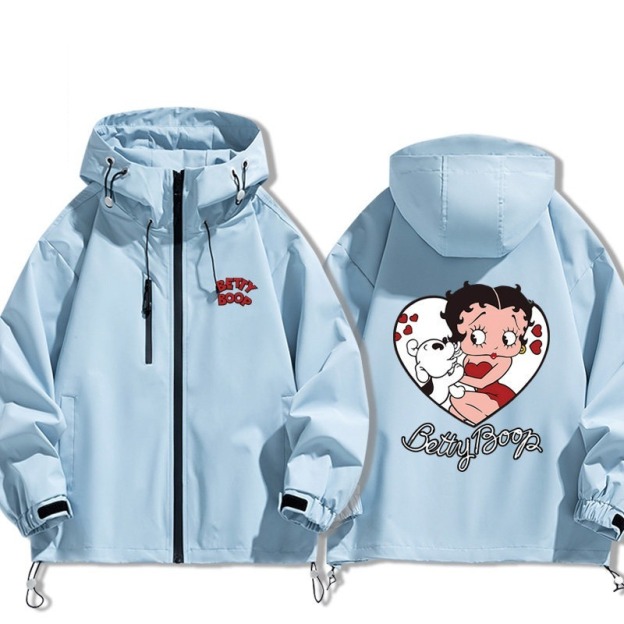 Betty Boop貝蒂娃娃周邊 男女同款秋冬衝鋒衣