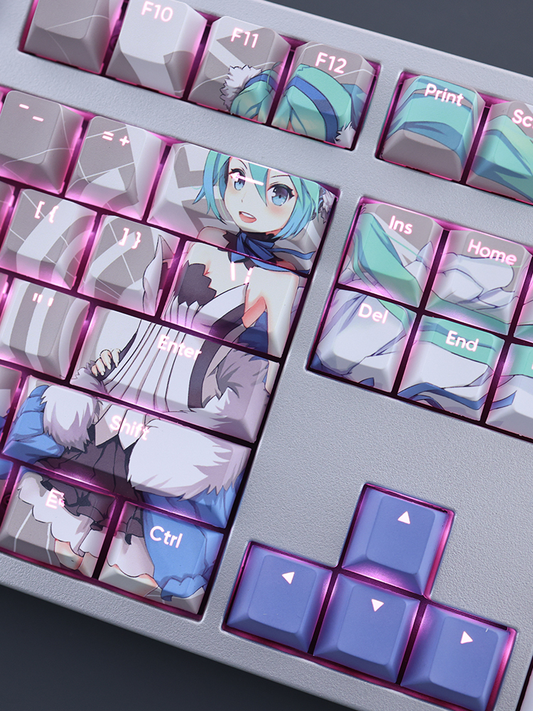 初音未來透光RGB108鍵標準配列衛星軸鍵帽-CASEZONE
