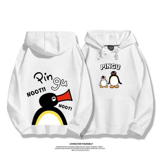 企鵝Pingu 2025秋冬新款 親子情侶男女連帽衛衣