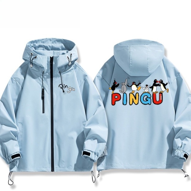 Pingu企鵝家族周邊 男女同款秋冬衝鋒衣