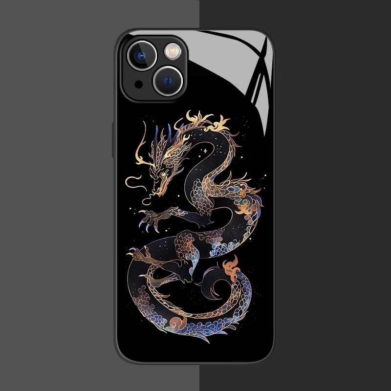 國潮黑龍新款高清全包防摔玻璃殼-CASEZONE