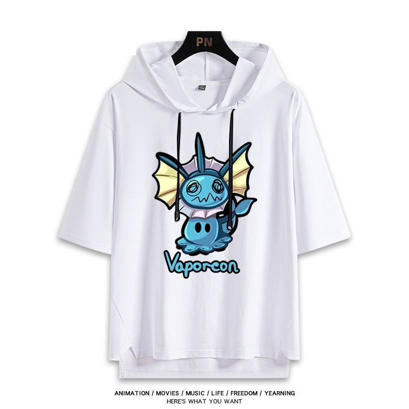 寶可夢新款 親子情侶男女款連帽短袖T恤