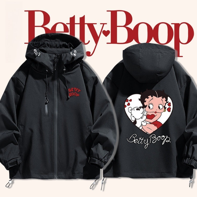 Betty Boop貝蒂娃娃周邊 男女同款秋冬衝鋒衣
