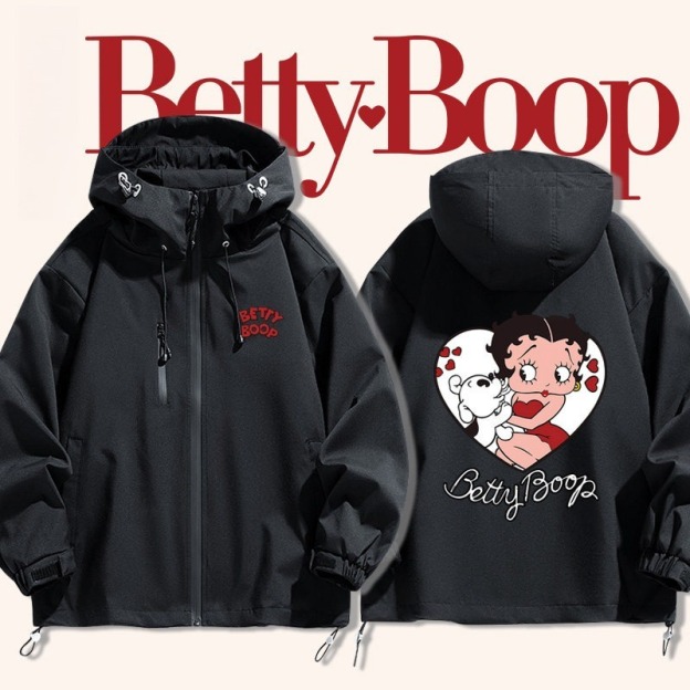 Betty Boop貝蒂娃娃周邊 男女同款秋冬衝鋒衣