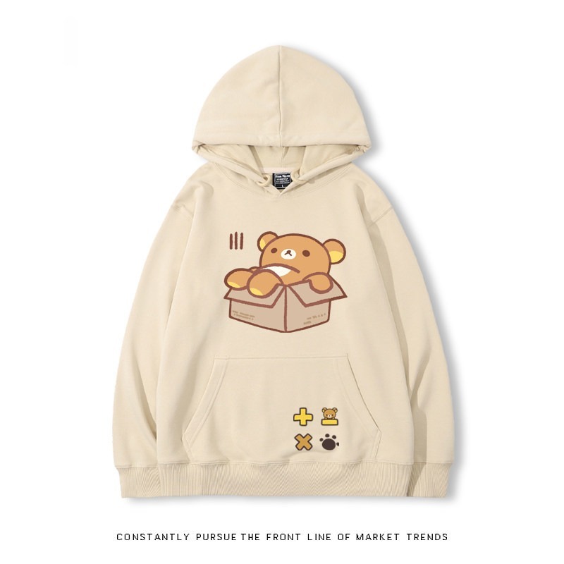 拉拉熊 秋冬新款 親子情侶裝連帽衛衣