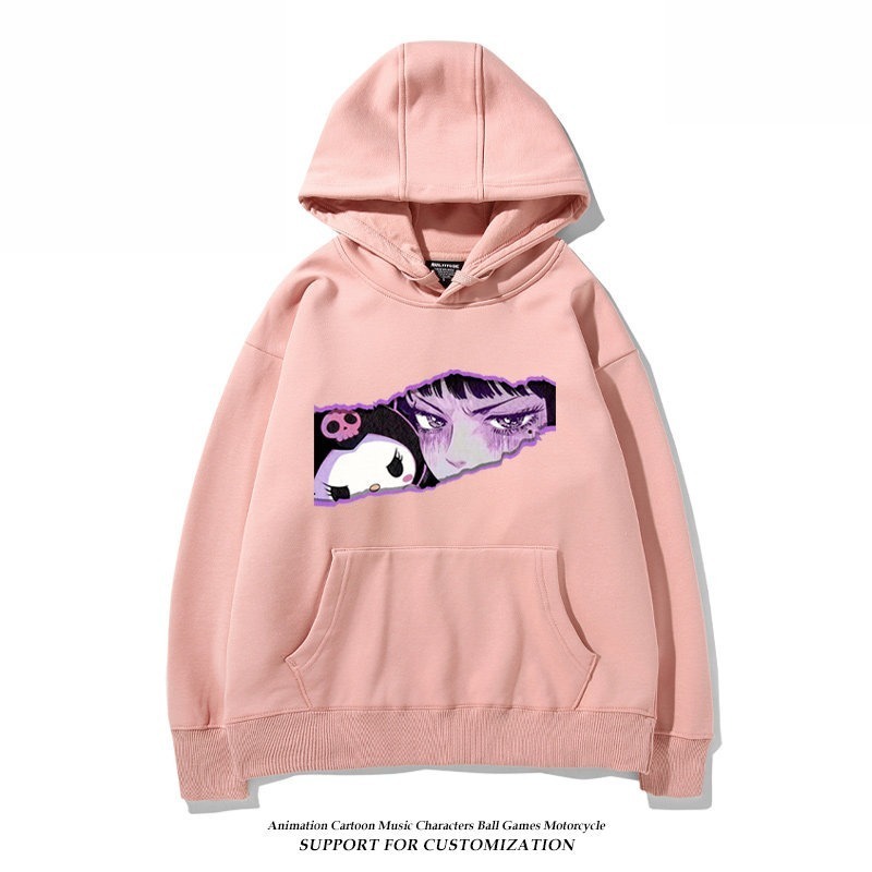 伊藤潤二X三麗鷗富江Hello kitty周邊新款 男女情侶同款連帽衛衣