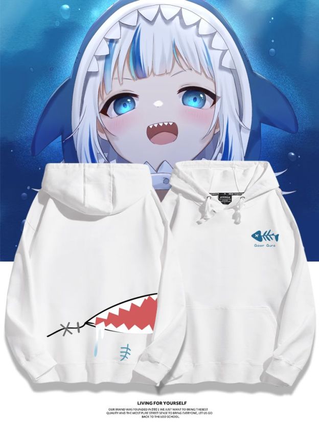 Gawr Gura 2025秋冬新款 親子情侶男女連帽衛衣-ZUIHANG SHOP