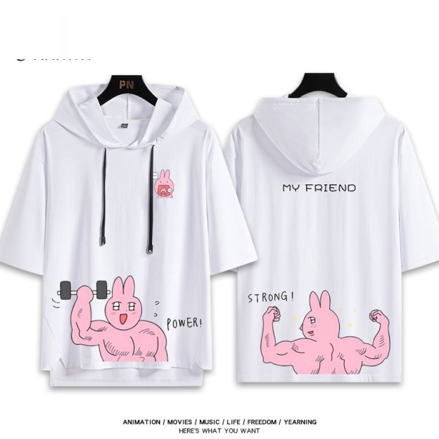 粉紅兔子My Friend Rabbit 連帽短袖T恤