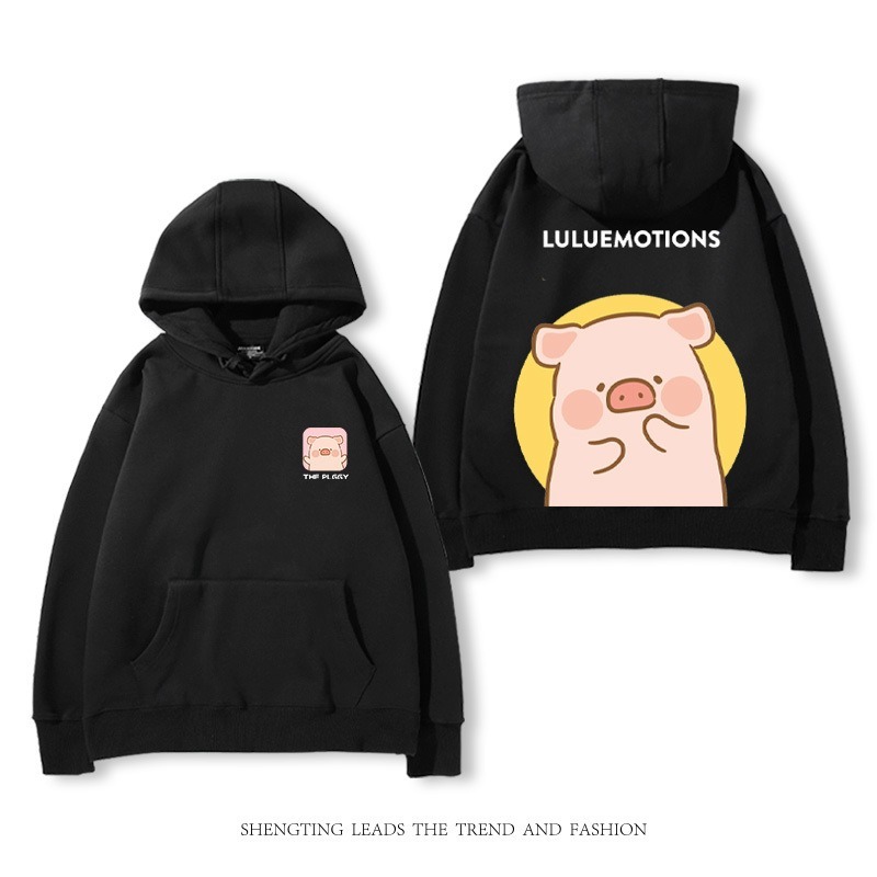 罐頭豬LULU 2025秋冬新款 親子情侶裝連帽衛衣