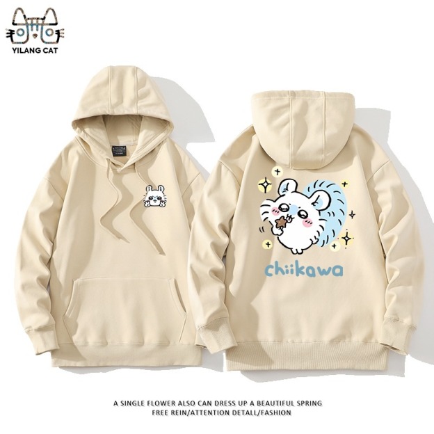 Chiikawa聯名衛衣2025秋冬新款親子情侶裝連帽衛衣