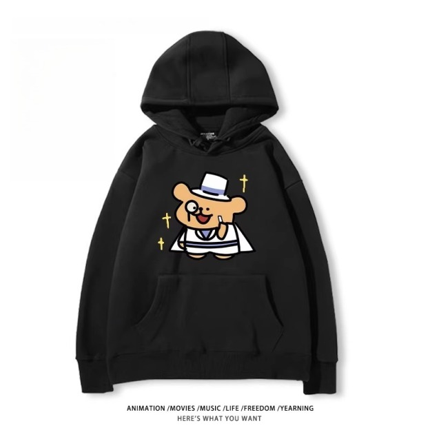 缐條小狗X名偵探柯南新款 親子情侶男女款連帽衛衣