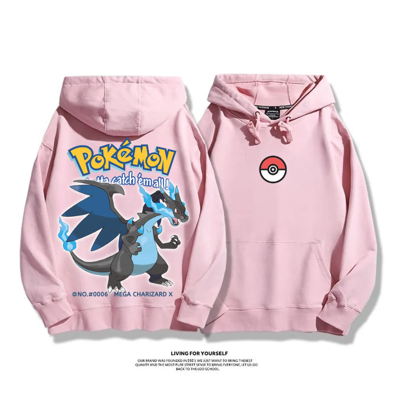 寶可夢 超級進化 2025秋冬新款 親子情侶男女連帽衛衣