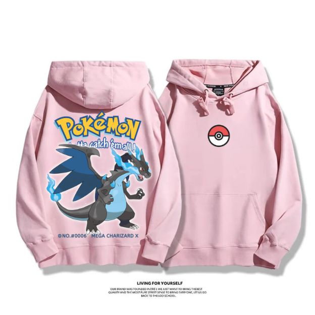 寶可夢 超級進化 2025秋冬新款 親子情侶男女連帽衛衣