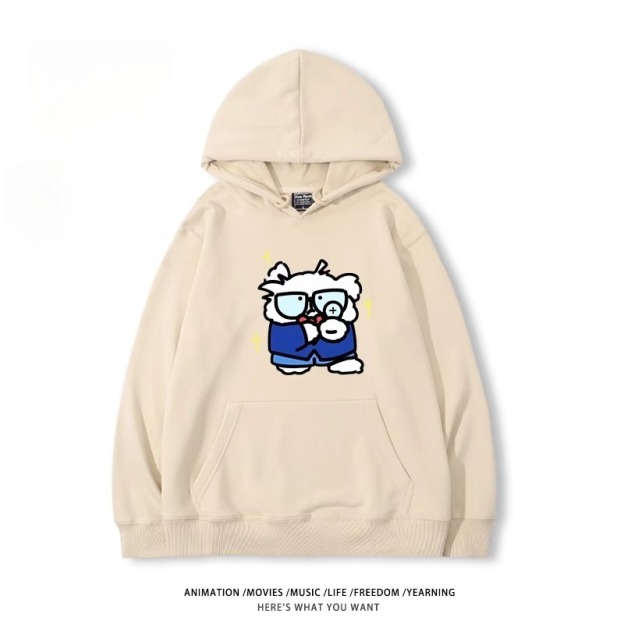 缐條小狗X名偵探柯南新款 親子情侶男女款連帽衛衣