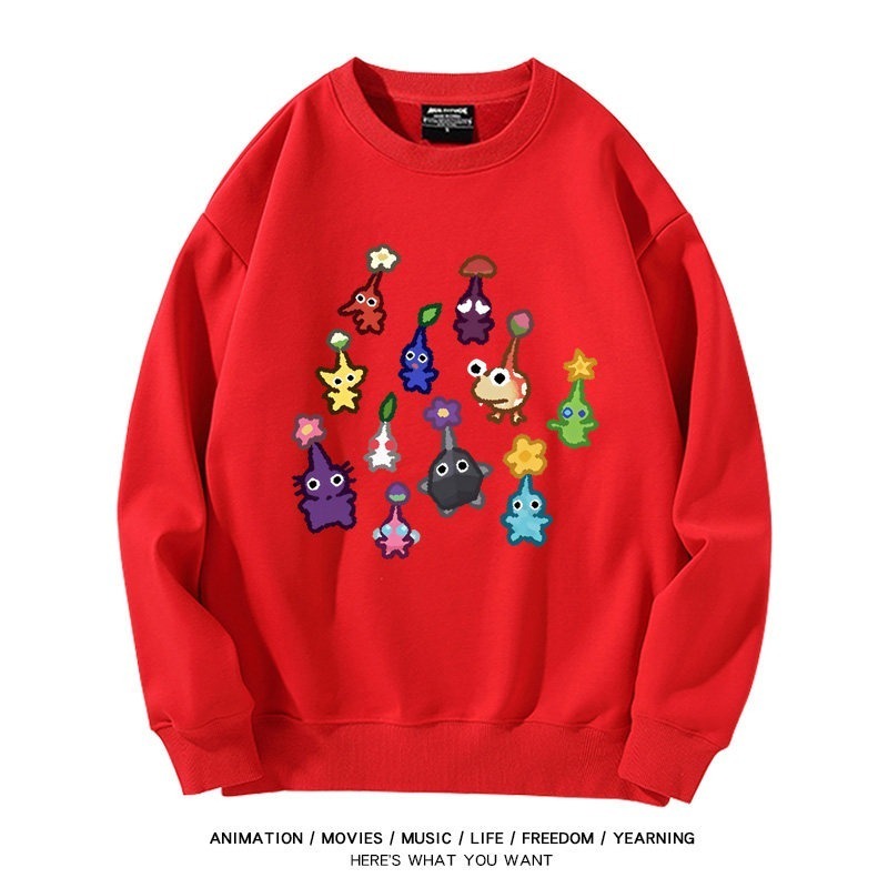 皮克敏PIKMIN4聯名男女同款情侶親子 圓領長袖