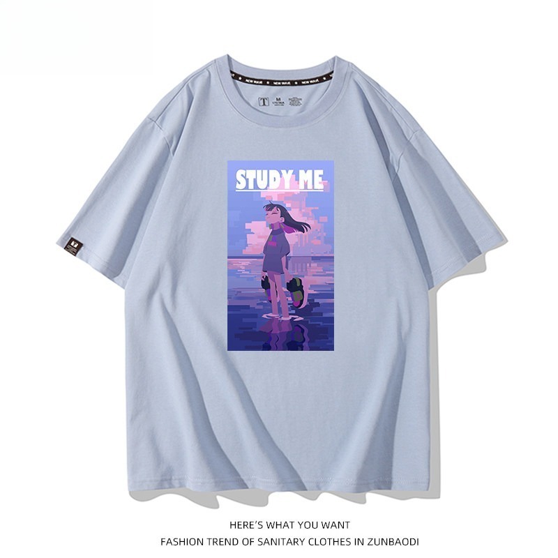 永遠是深夜有多好 2026親子情侶男女同款 印花短袖T恤