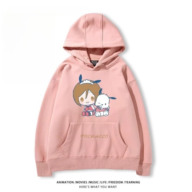 初音未來X三麗鷗新款 親子情侶男女款連帽衛衣