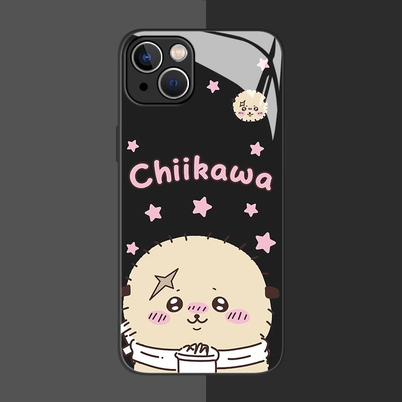 Chiikawa情侶新款高清全包防摔玻璃殼-CASEZONE