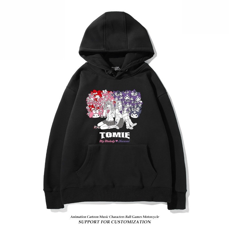 伊藤潤二X三麗鷗富江Hello kitty周邊新款 男女情侶同款連帽衛衣