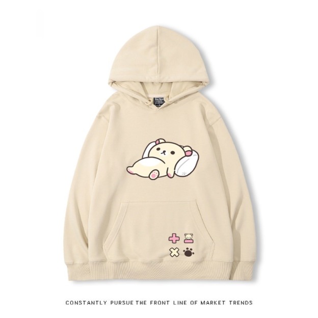 拉拉熊 秋冬新款 親子情侶裝連帽衛衣