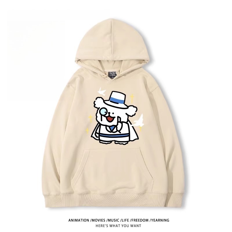 缐條小狗X名偵探柯南新款 親子情侶男女款連帽衛衣