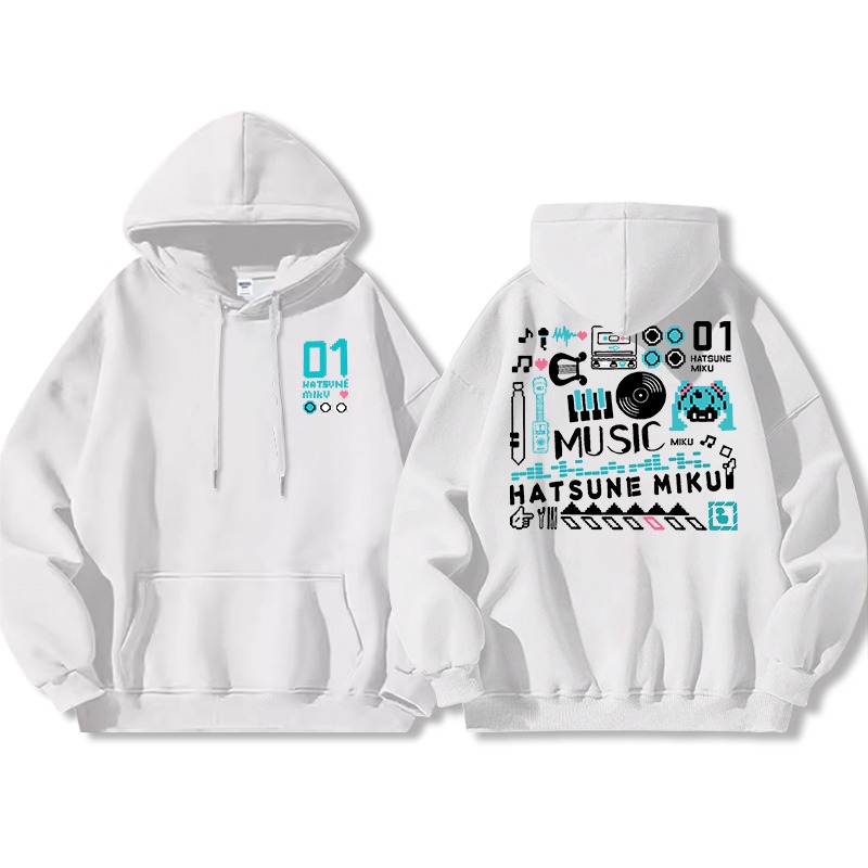 初音未來 聯名衛衣2025秋冬新款 親子情侶裝連帽衛衣