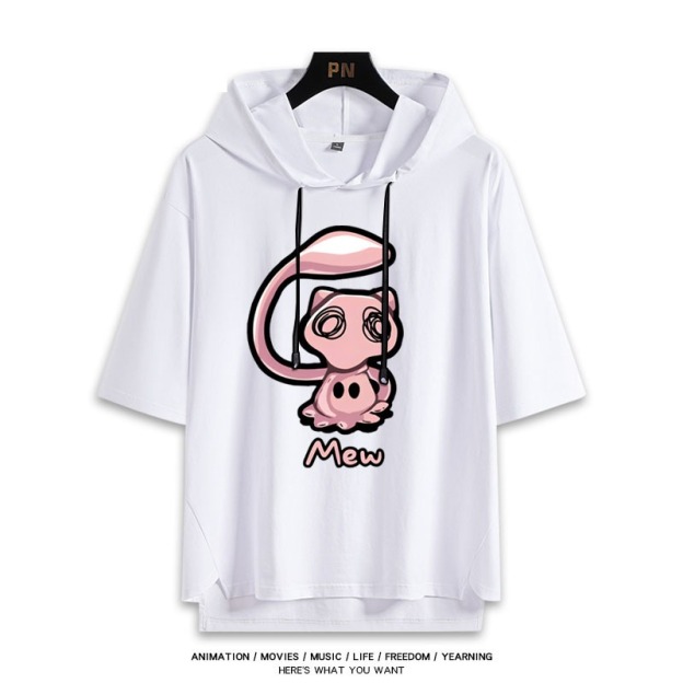 寶可夢新款 親子情侶男女款連帽短袖T恤