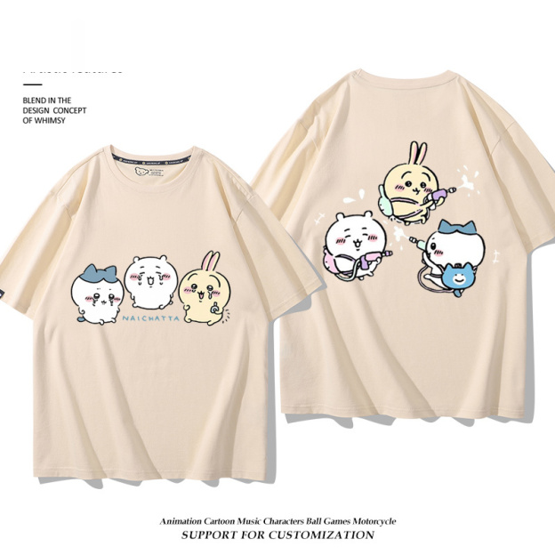 Chiikawa 2025親子情侶男女同款 印花短袖T恤-CASEZONE