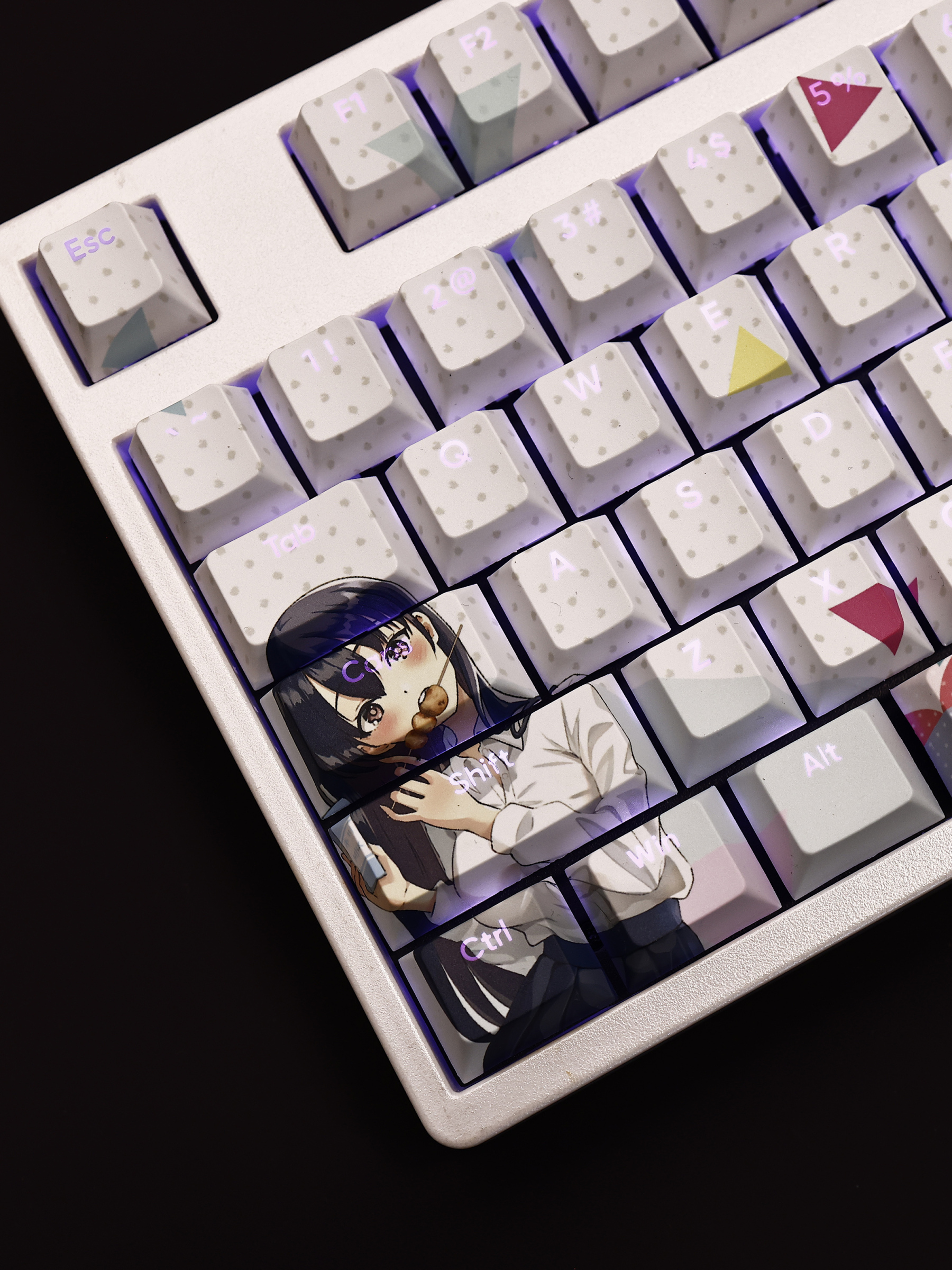 山田杏奈透光RGB108鍵標準配列衛星軸鍵帽-CASEZONE