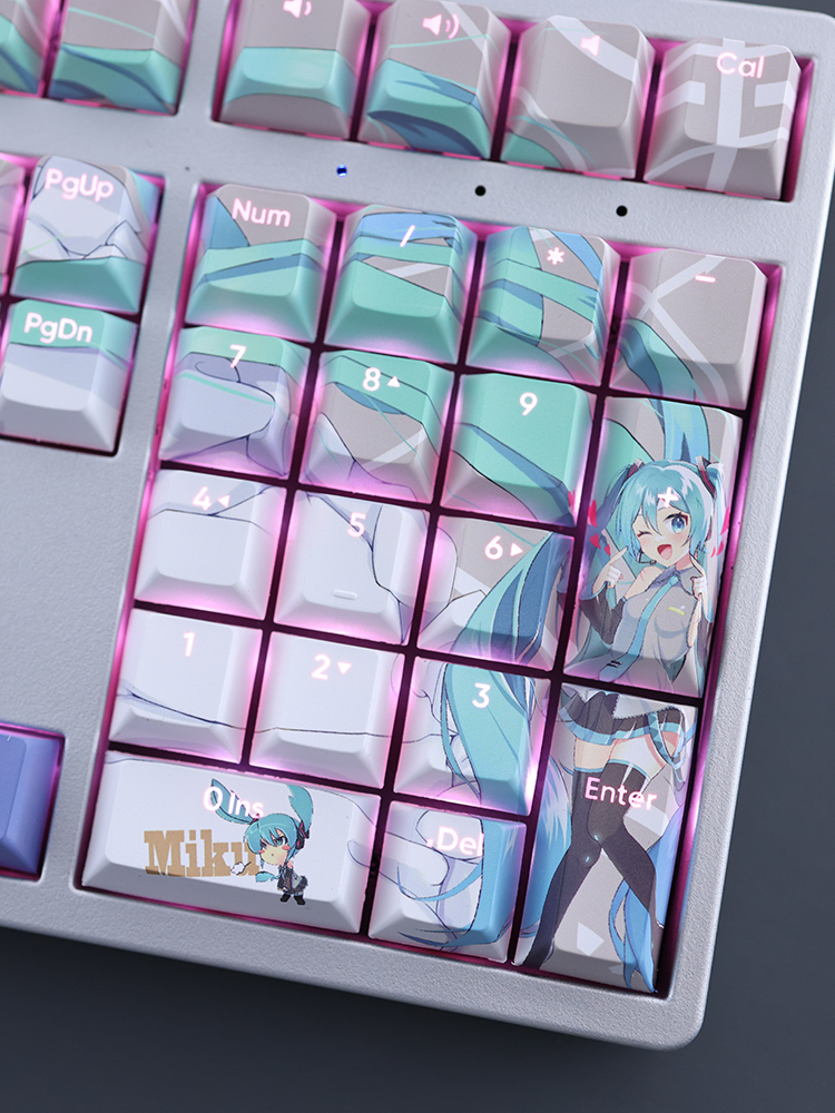 初音未來透光RGB108鍵標準配列衛星軸鍵帽-CASEZONE