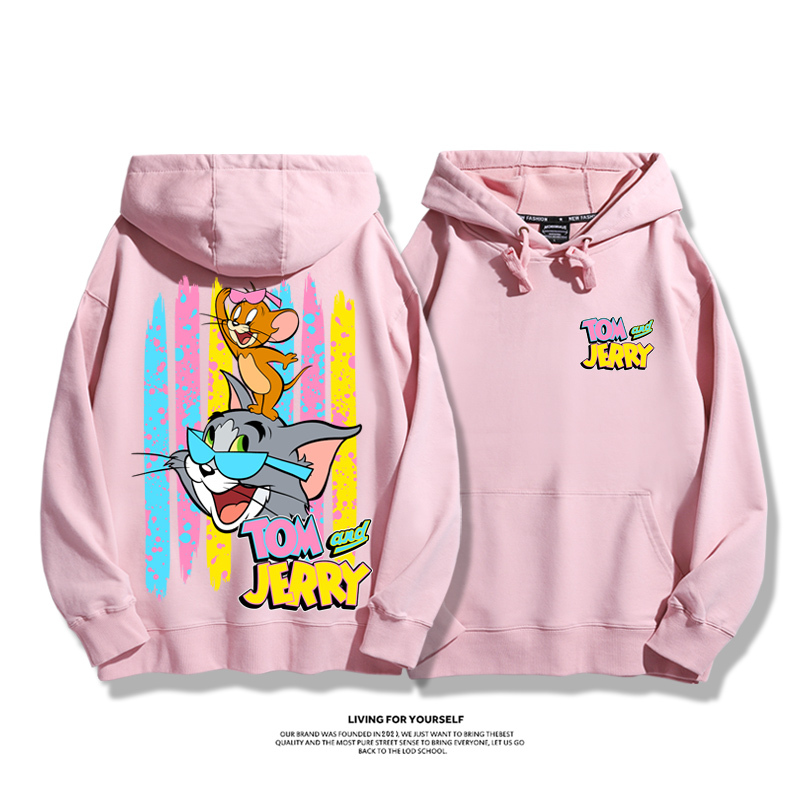 湯姆貓與傑利鼠新款 親子情侶男女款連帽衛衣-CASEZONE