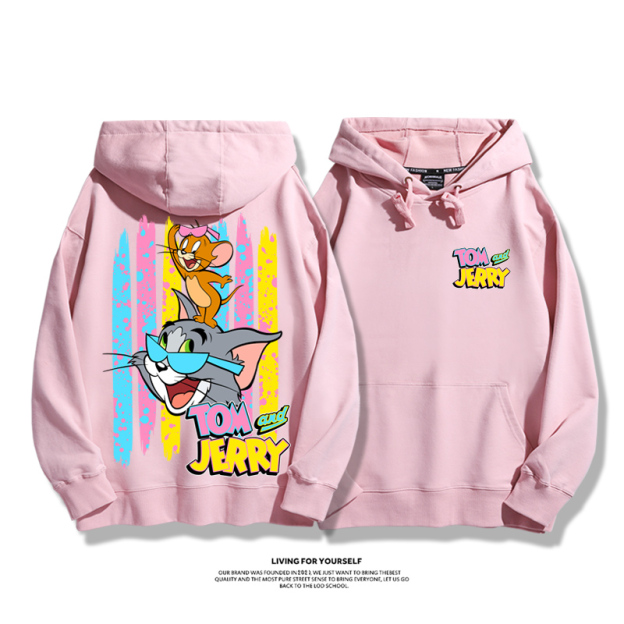 湯姆貓與傑利鼠新款 親子情侶男女款連帽衛衣-CASEZONE