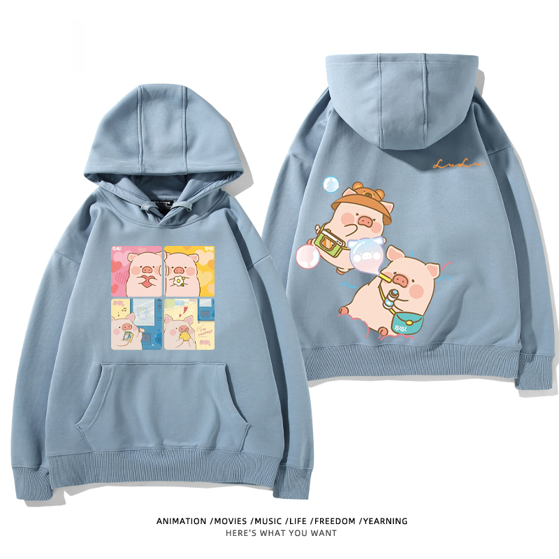 LULU豬新款 親子情侶男女款連帽衛衣-ZUIHANG SHOP