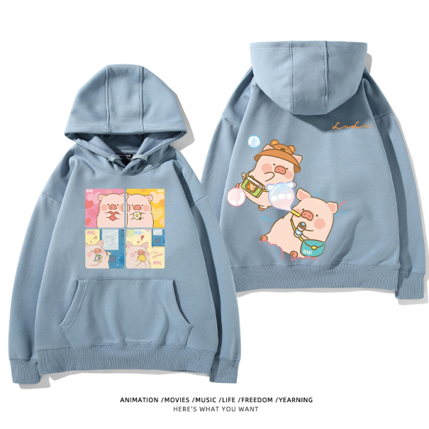 LULU豬新款 親子情侶男女款連帽衛衣-ZUIHANG SHOP