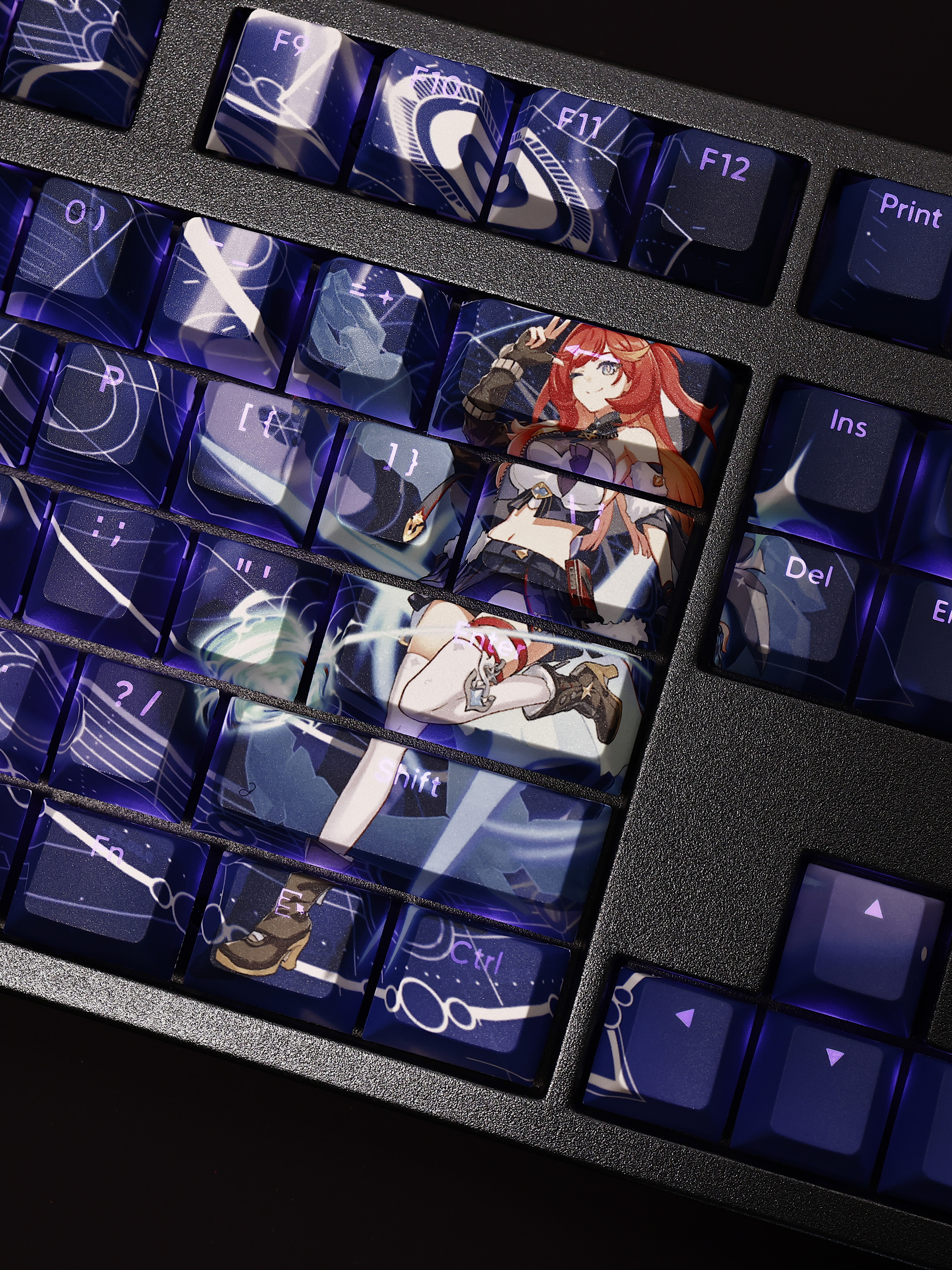 希娜狄雅透光RGB108鍵標準配列衛星軸鍵帽-CASEZONE