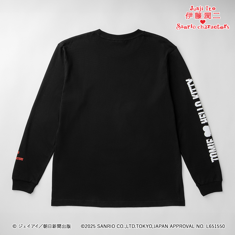 伊藤潤二 x 三麗鷗角色聯名長袖T：「辣妹風」富江 x Hello Kitty