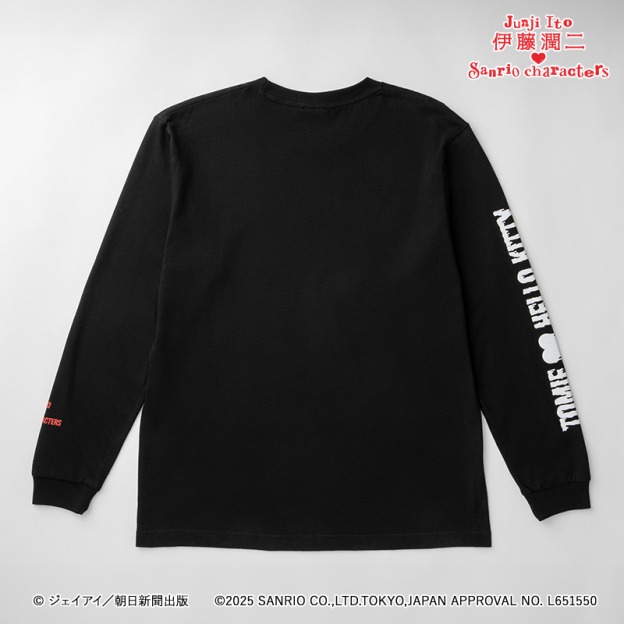 伊藤潤二 x 三麗鷗角色聯名長袖T：「辣妹風」富江 x Hello Kitty