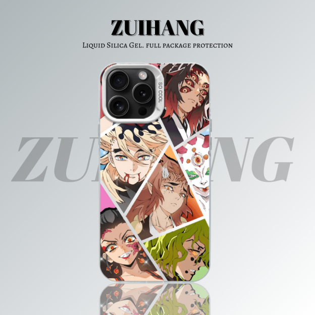 鬼滅之刃 極光/彩銀 線條漸變防摔手機殼-CASEZONE