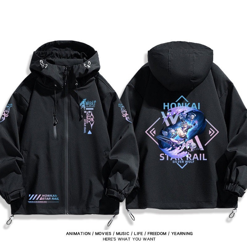 星穹鐵道銀狼周邊 男女同款秋冬衝鋒衣
