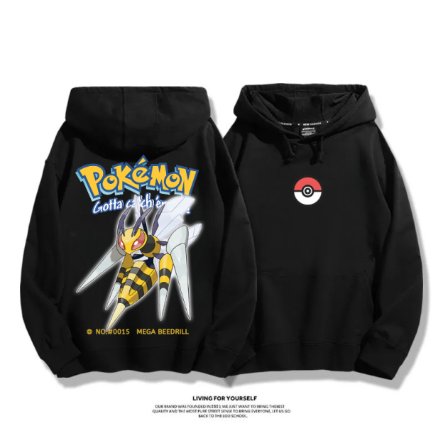 寶可夢 超級進化 2025秋冬新款 親子情侶男女連帽衛衣