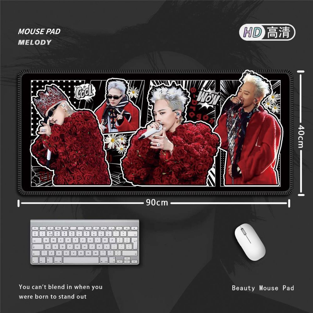 權志龍 GD G-DRAGON 大尺寸滑鼠墊｜BIGBANG小雛菊主題桌墊 電腦鍵盤墊