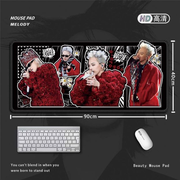 權志龍 GD G-DRAGON 大尺寸滑鼠墊｜BIGBANG小雛菊主題桌墊 電腦鍵盤墊