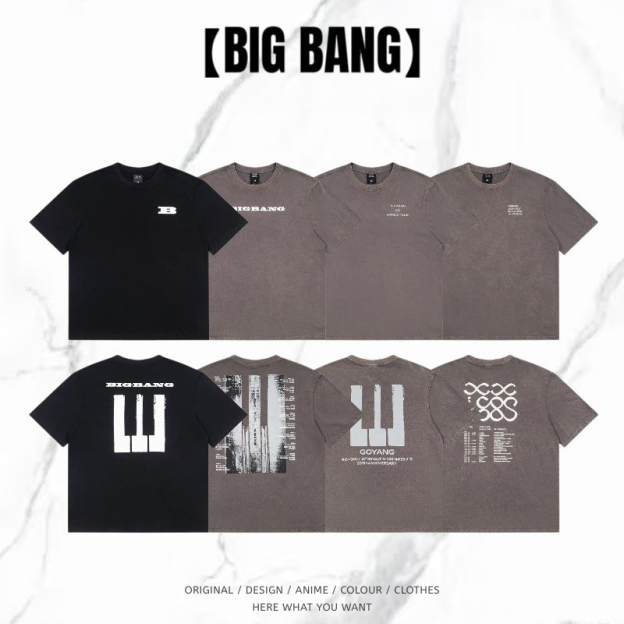 BIGBANG 世巡 XX: COSMOS 短袖T恤｜字母印花休閒上衣