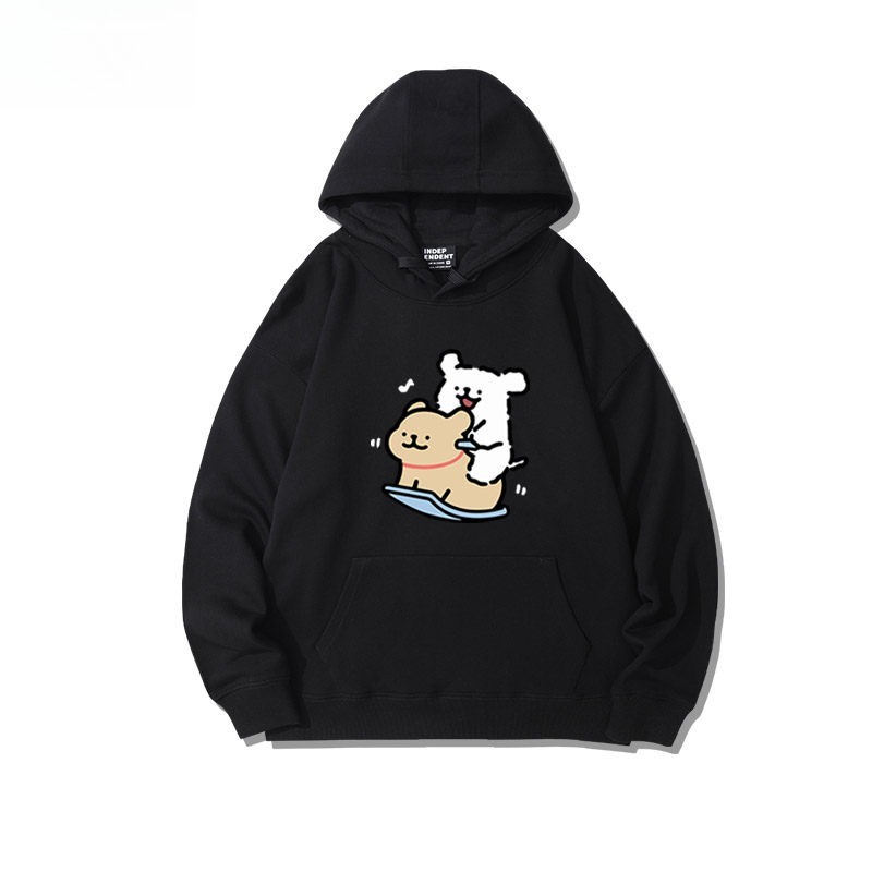 線條小狗 聯名衛衣2026秋冬新款親子情侶裝連帽衛衣